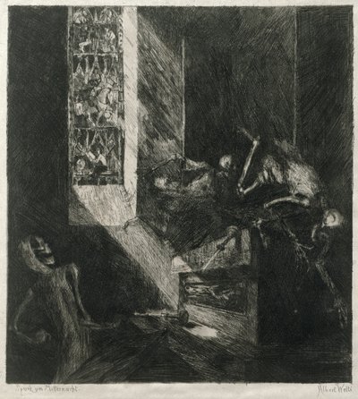 Erscheinung um Mitternacht, 1888 von Albert Welti